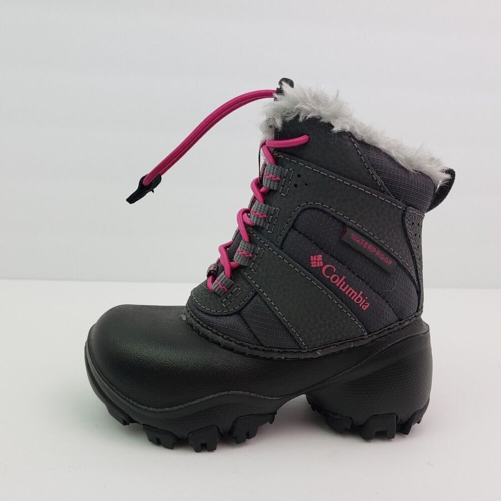 Never worn Columbia Gray and Pink Kids Winter Boots - Picture 3 of 14